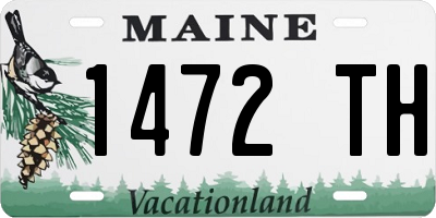 ME license plate 1472TH