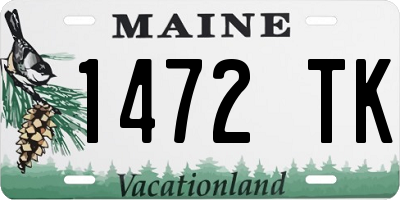 ME license plate 1472TK