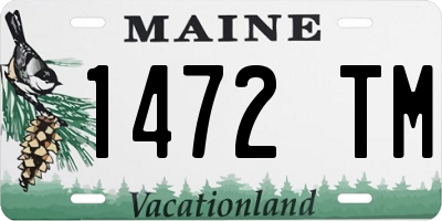 ME license plate 1472TM