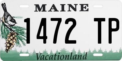 ME license plate 1472TP