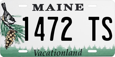 ME license plate 1472TS