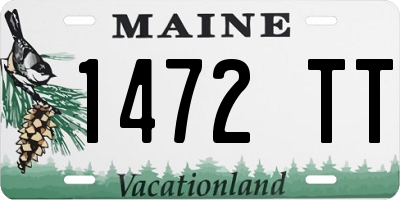 ME license plate 1472TT