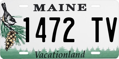 ME license plate 1472TV