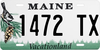 ME license plate 1472TX