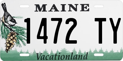 ME license plate 1472TY