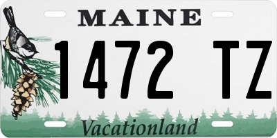 ME license plate 1472TZ