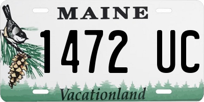 ME license plate 1472UC