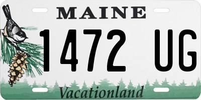 ME license plate 1472UG