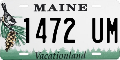 ME license plate 1472UM
