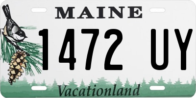 ME license plate 1472UY