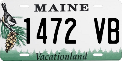 ME license plate 1472VB