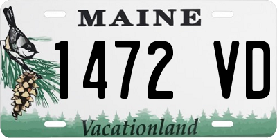 ME license plate 1472VD