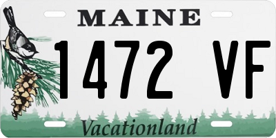ME license plate 1472VF