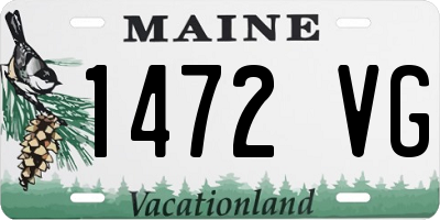 ME license plate 1472VG