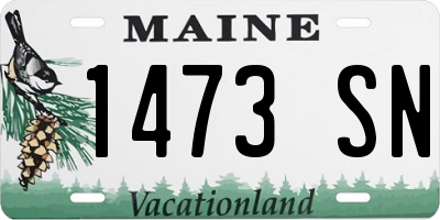 ME license plate 1473SN