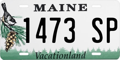 ME license plate 1473SP