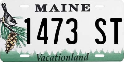 ME license plate 1473ST