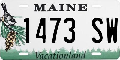 ME license plate 1473SW