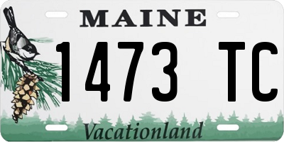 ME license plate 1473TC