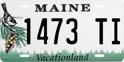 ME license plate 1473TI
