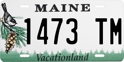 ME license plate 1473TM