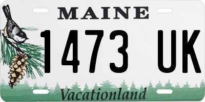 ME license plate 1473UK
