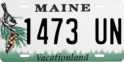 ME license plate 1473UN