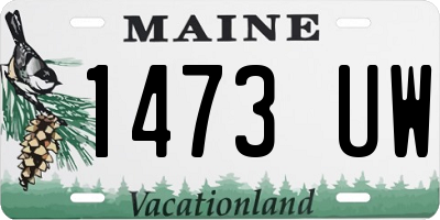 ME license plate 1473UW