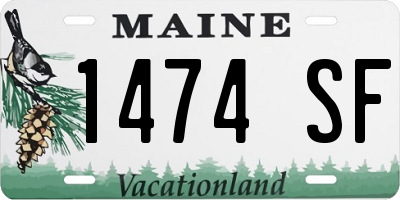 ME license plate 1474SF