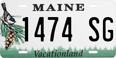 ME license plate 1474SG