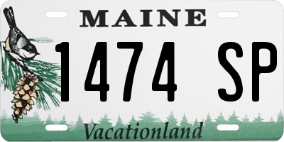 ME license plate 1474SP