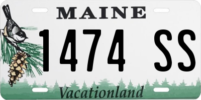 ME license plate 1474SS