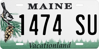 ME license plate 1474SU