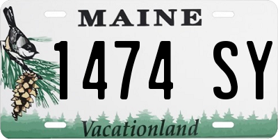 ME license plate 1474SY