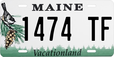 ME license plate 1474TF