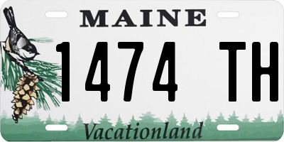 ME license plate 1474TH