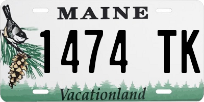 ME license plate 1474TK