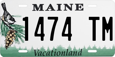 ME license plate 1474TM