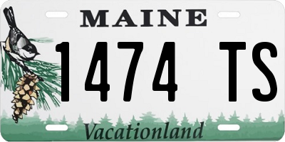 ME license plate 1474TS