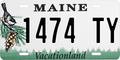 ME license plate 1474TY