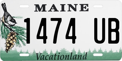 ME license plate 1474UB