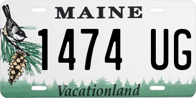 ME license plate 1474UG