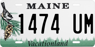 ME license plate 1474UM