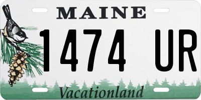 ME license plate 1474UR