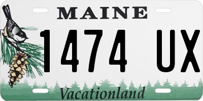 ME license plate 1474UX