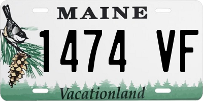 ME license plate 1474VF