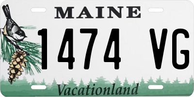 ME license plate 1474VG