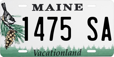 ME license plate 1475SA