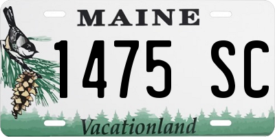 ME license plate 1475SC