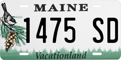ME license plate 1475SD